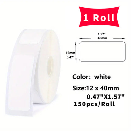 Waterproof Black Print Label Rolls (150)