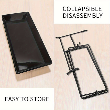 3-Tier Serving Tray Set with Tongs, Small Plates, and Forks