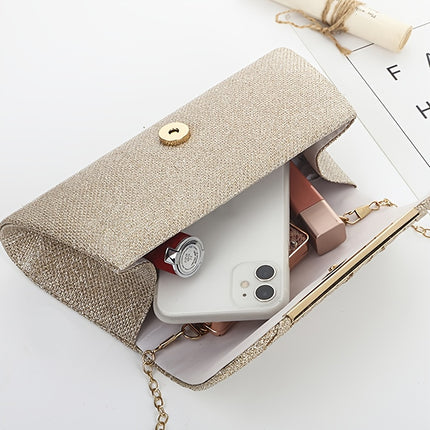 Elegant Pleated Chain Evening Clutch