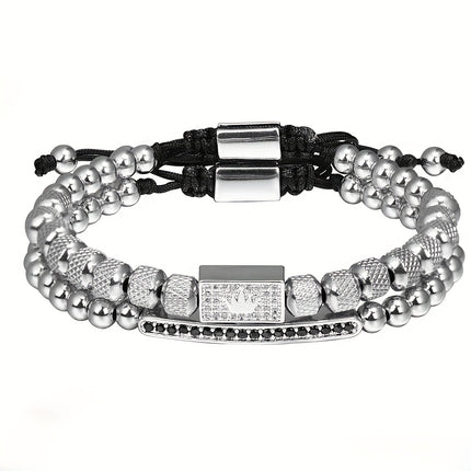 MANORSAGA 2pcs Charm Bracelet Set