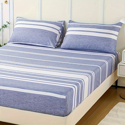 Striped Print Bedding Set - Soft, Comfortable All-Season Set