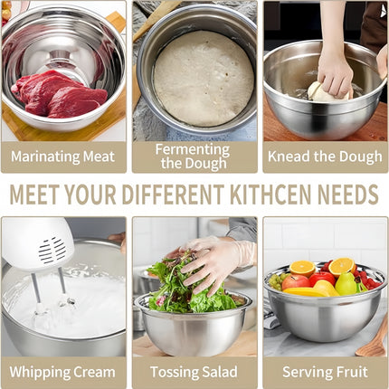 14-Piece Stainless Steel Mixing Bowl Set