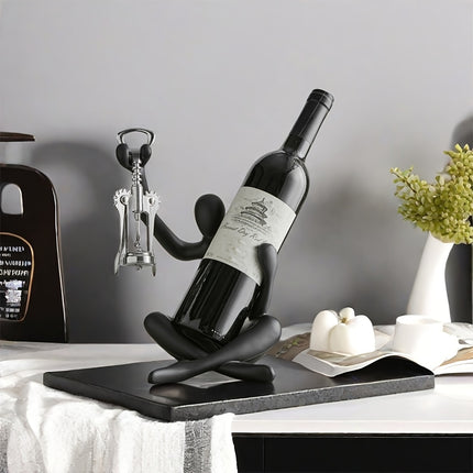 Creative Abstract Character Red Wine Rack – Stylish Storage Ornament