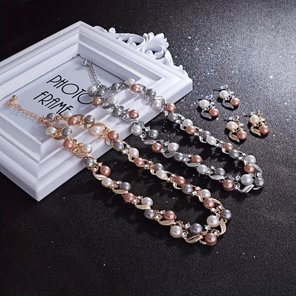 Colorful Faux Pearl Bridal Set
