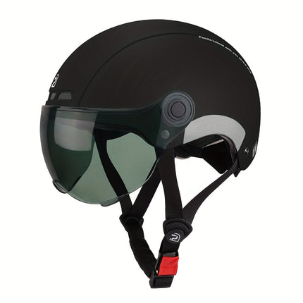 PEMILA Adult Bike Helmet with Visor – Safe & Stylishntain Cycling Helmet, Size L (57-63cm) - Black