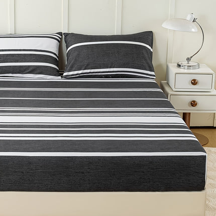 Striped Print Bedding Set - Soft, Comfortable All-Season Set