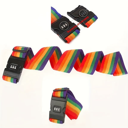 Rainbow Stripe Luggage Strap