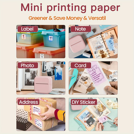 Mini Adhesive Printing Paper Rolls