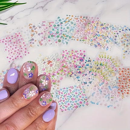 3D Floral & Bow Nail Stickers
