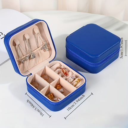 Stylish Faux Leather Jewelry Organizer