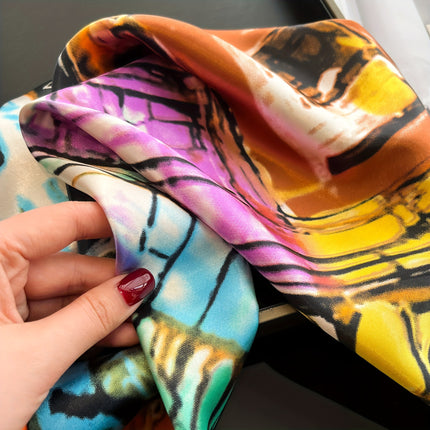 Elegant Women's Printed Square Scarf