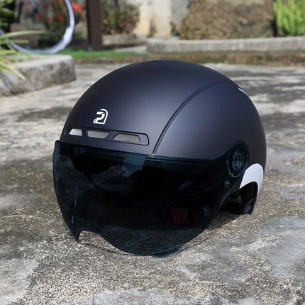 PEMILA Adult Bike Helmet with Visor – Safe & Stylishntain Cycling Helmet, Size L (57-63cm) - Black