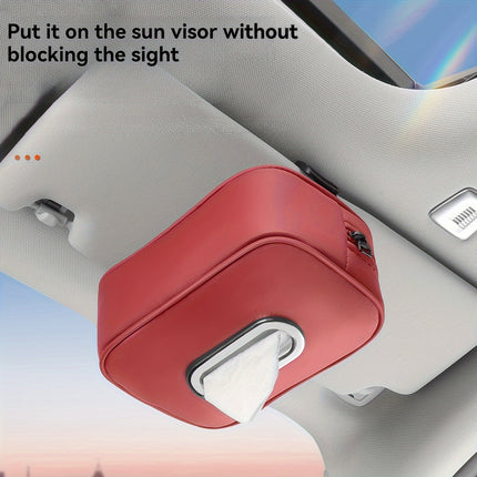 Fit Faux Leather Car Tissue Holder
