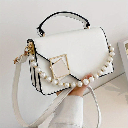Solid Color PU Leather Crossbody
