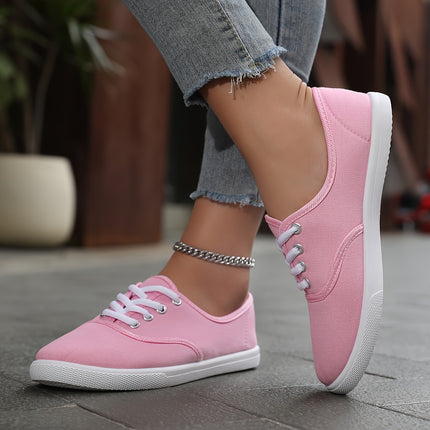 Solid Color Canvas Walking Sneakers
