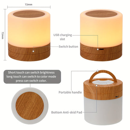 Shenzhi Tech LED Touch Night Lamp - Color-Changing Mood Light