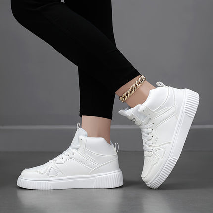 Women's White High-Top Sneakers