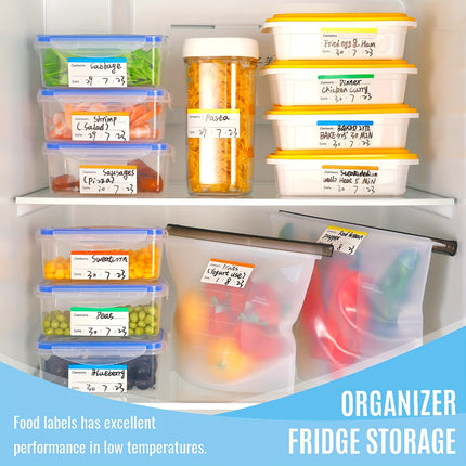 100 Colorful Removable Freezer & Storage Labels