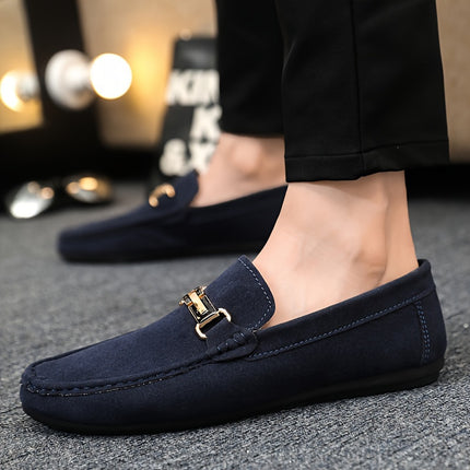 Men's Navy Blue Slip-On Loafers