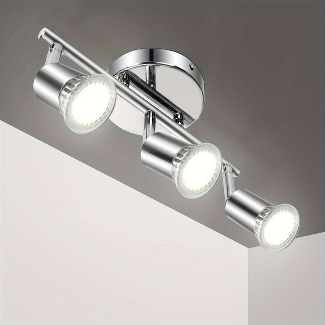 Rotatable 3-Light LED Ceiling Spotlight – Matte Nickel