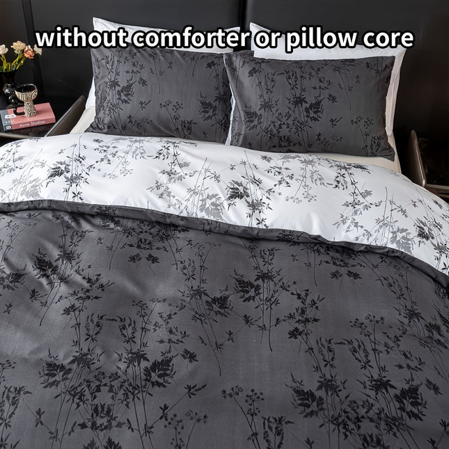 Luxury Floral Print Duvet Cover Set - Soft & Cozy Bedding