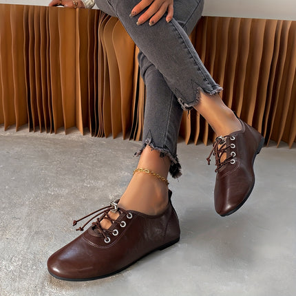 Elegant Lace-Up Ballet Flats
