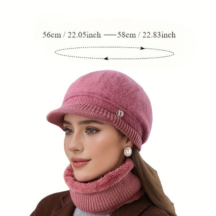 Women’s Knit Beanie with Visor