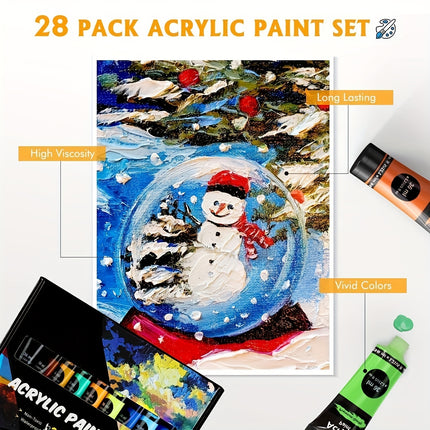 Vibrant Acrylic Paint Set - Creative Art Made Easy