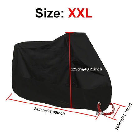 Motorcycle Rain Cover - Waterproof 190T Polyester Protection