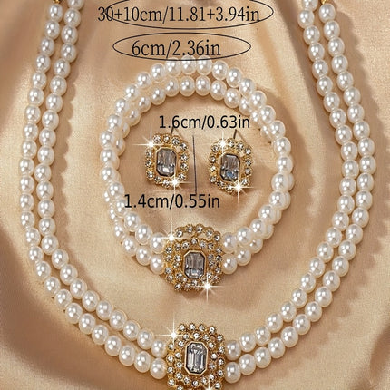 Chic French Pearl Jewelry Set