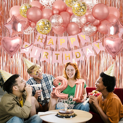 Rose Gold Birthday Party Decor Set – Perfect for Her