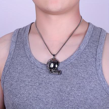 Football Sports Alloy Pendant Necklace