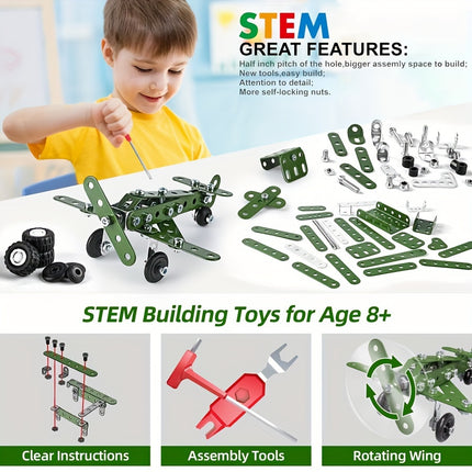 166pcs STEAM Building Blocks – Military Series Educational Toys