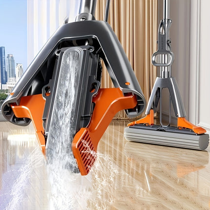 Hand-Free Wash Sponge Mop Set