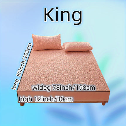 3pcs Waterproof Solid Fitted Sheet Set - 360° Coverage