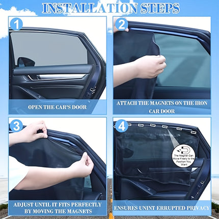 Magnetic Car Sunshade Set – UV Protection & Heat Shield