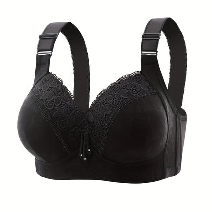 Contrast Lace Push-Up Bra
