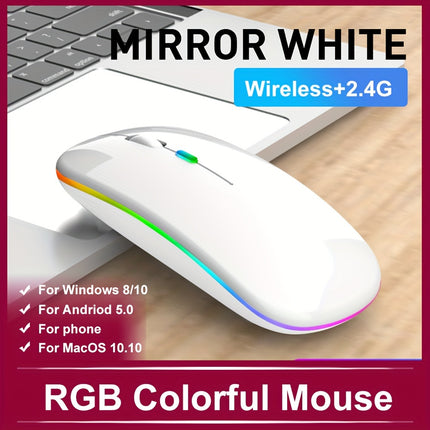Ergonomic RGB Silent Mouse - Monti Bargains