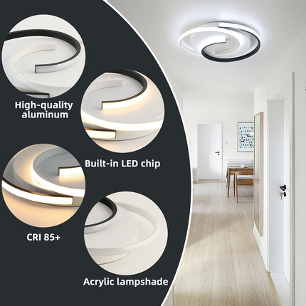 Modern Round LED Ceiling Light - Adjustable Color Modes