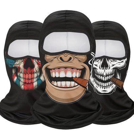 Ghost Skull Balaclava Mask - UV Protection & Windproof