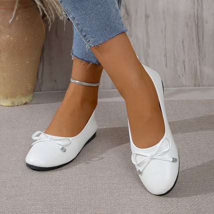 Elegant Bow Detail Slip-On Flats