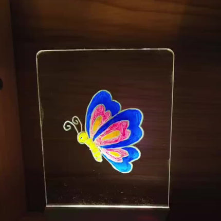Glow-In-The-Dark LED Memo Board with 7 Pens