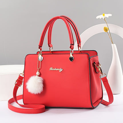 Solid Color Crossbody Handbag