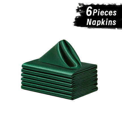 6/12pcs Luxury Soft Satin Napkins