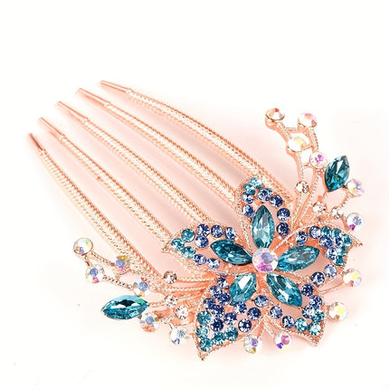 Alloy Diamond Insert Hair Comb – Elegant Ponytail Holder
