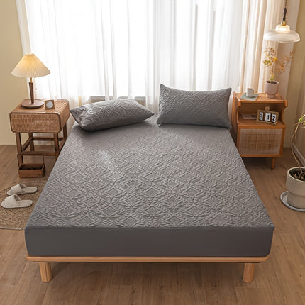 3pcs Waterproof Solid Fitted Sheet Set - 360° Coverage