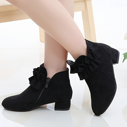 Trendy High-Heeled Zipper Boots