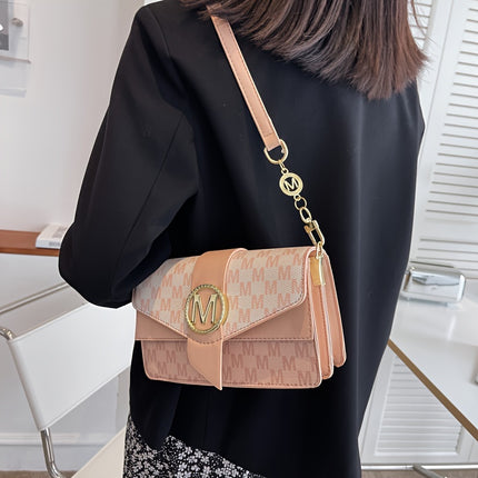 Classic Letter Pattern Crossbody Bag