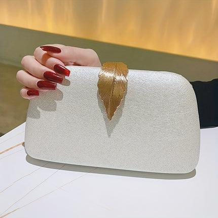 Leaf Decor Evening Clutch Bag