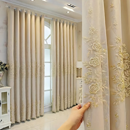 Elegant Floral Blackout Curtains